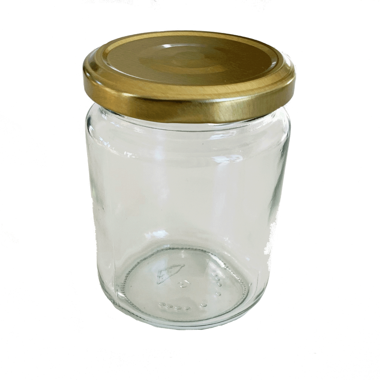 Marmeladenglas mit 275ml Fassungsvermögen und mit Twist-Off Deckel TO66 in gold
